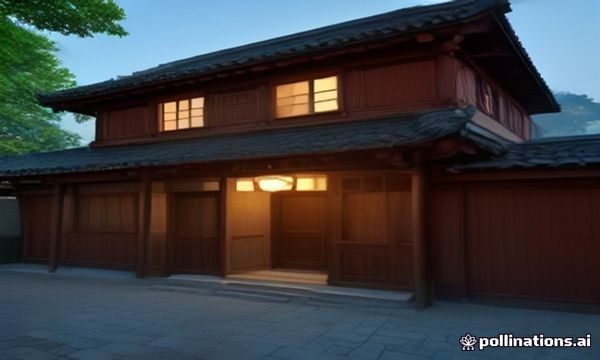 上海衡山路一家英式pub的外景，木质招牌与暖黄灯光在梧桐树下相映成趣，街边摆放着几张户外桌椅